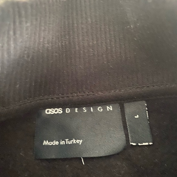Mens  black Asos quarterzip size L - Picture 3 of 3
